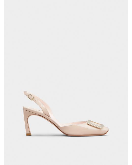 Roger Vivier Natural Trompette Slingback Pumps
