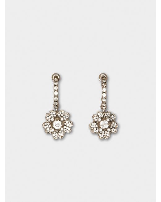 Roger Vivier White Efflorescence Earrings