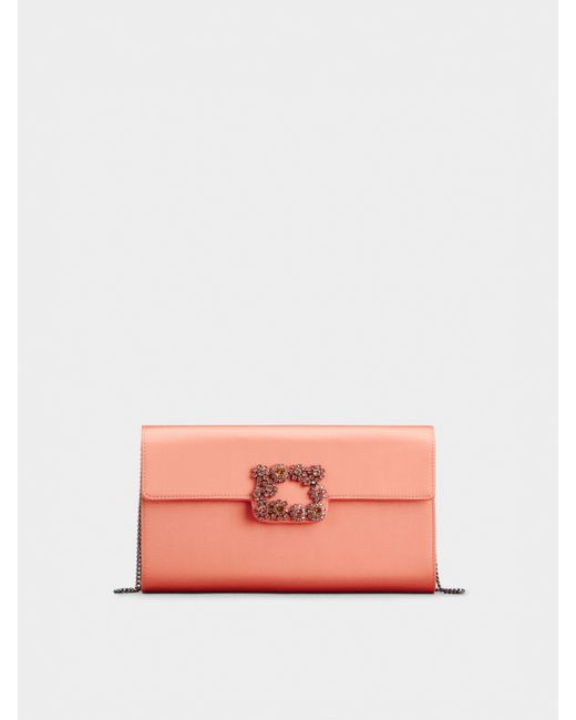 Roger Vivier Pink Efflorescence Clutch