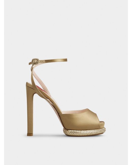 Roger Vivier White Viv' Choc Platform Sandals