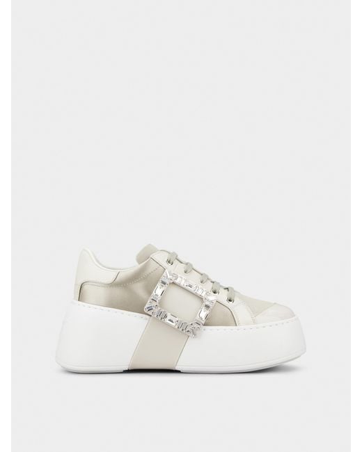 Roger Vivier White Viv' Skate Sneakers