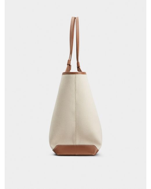 Roger Vivier Natural Viv' Choc Medium Shopping Bag