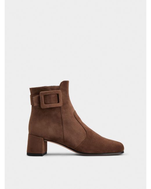 Roger Vivier Brown Polly Booties