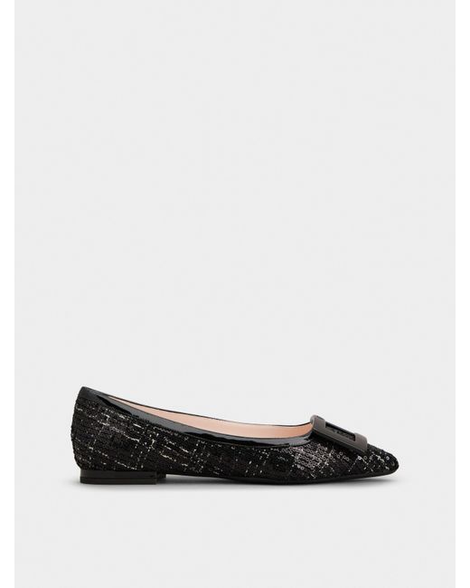 Roger Vivier Black Gommettine Ballerinas With Sequins