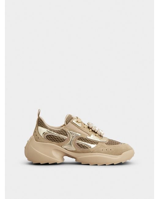 Roger Vivier Natural Sneakers Viv' on the Run
