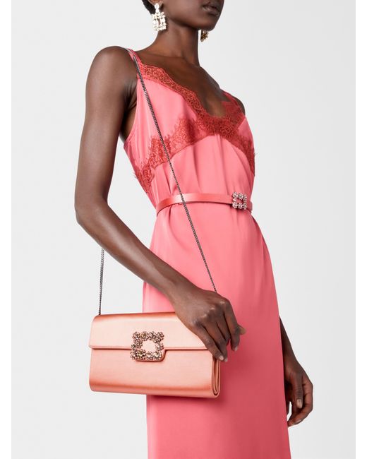 Roger Vivier Pink Efflorescence Clutch
