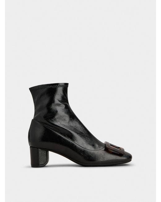 Roger Vivier Black Stretch U Look Booties