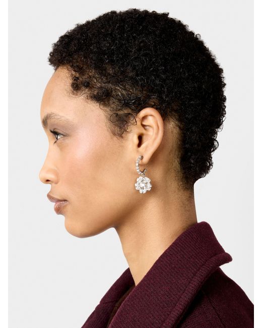 Roger Vivier White Efflorescence Earrings