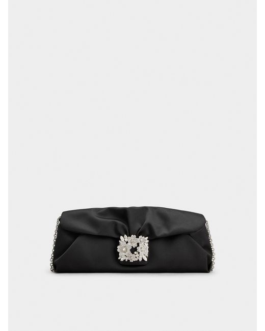 Roger Vivier Black Efflorescence Clutch