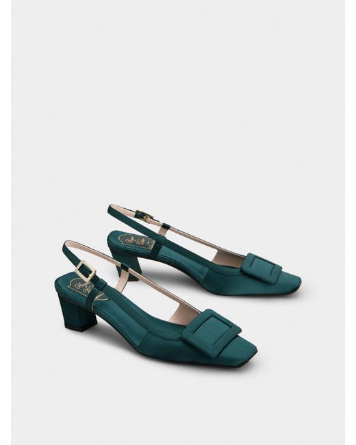 Roger Vivier Blue Belle Vivier Slingback Pumps