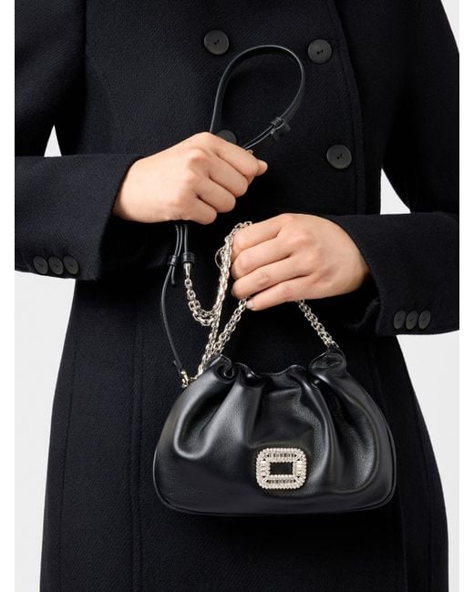 Roger Vivier Black Pilgrim Micro Bag
