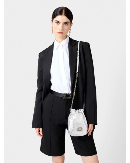 Roger Vivier Gray Pilgrim Nano Bag