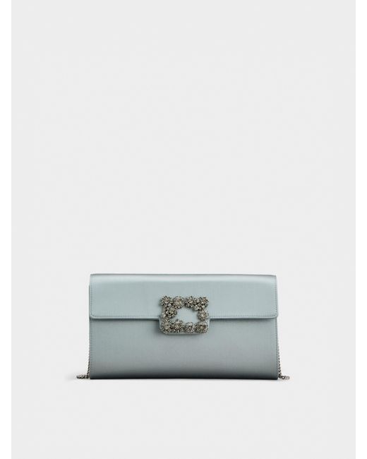 Roger Vivier Blue Efflorescence Clutch