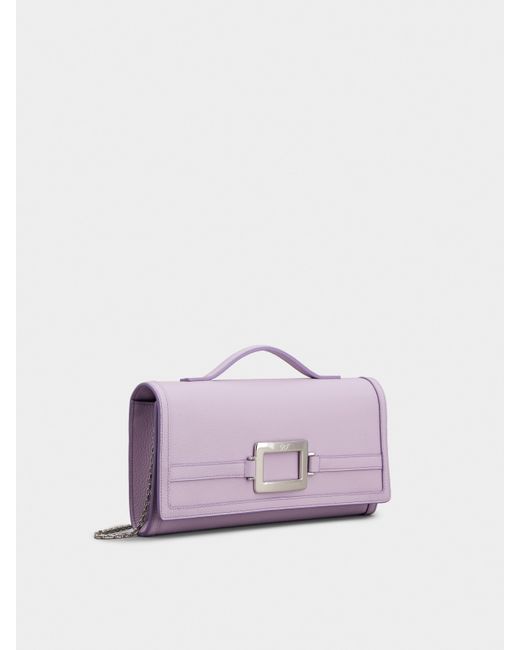 Roger Vivier Purple Belle Vivier Clutch