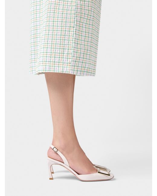 Roger Vivier Natural Trompette Slingback Pumps