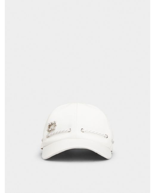 Roger Vivier White Très Vivier Baseball Cap