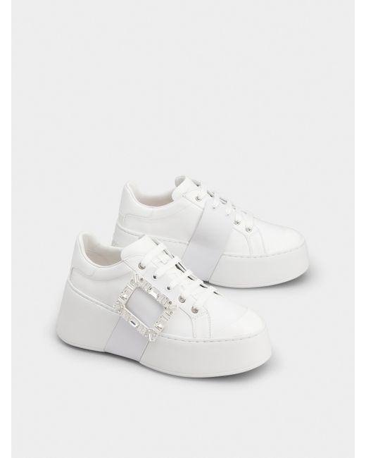 Roger Vivier White Viv' Skate Sneakers