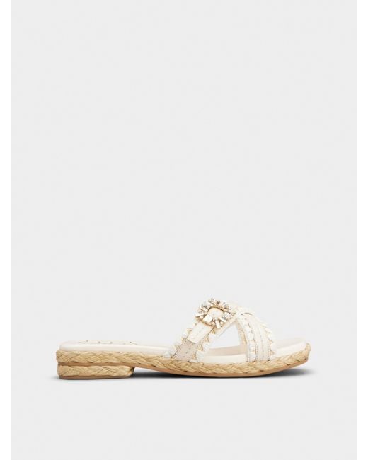 Roger Vivier Natural Espadrille Mules