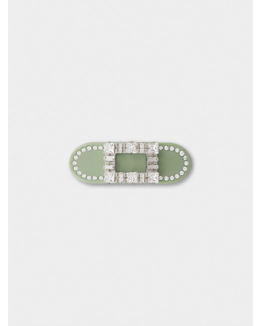 Roger Vivier Green Très Vivier Hair Clip