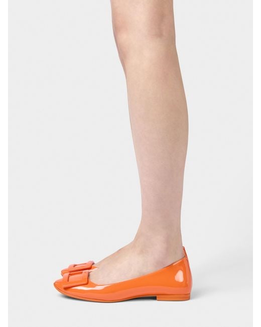 Roger Vivier Orange U Look Ballerinas
