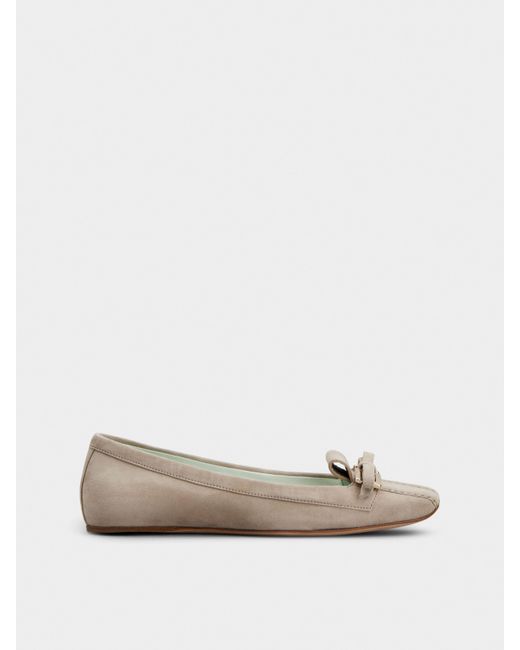 Roger Vivier Gray Virgule Ballerinas