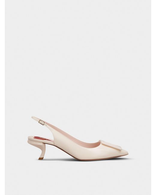 Roger Vivier Natural Virgule Slingback Pumps
