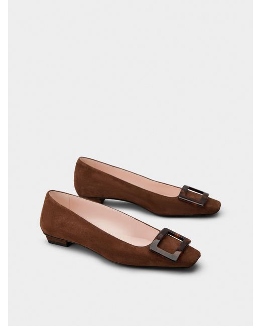 Roger Vivier White Belle Vivier Ballerinas