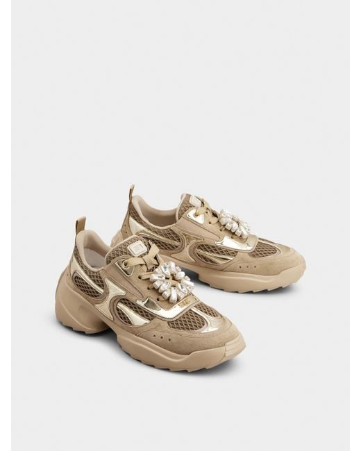 Roger Vivier Natural Sneakers Viv' on the Run