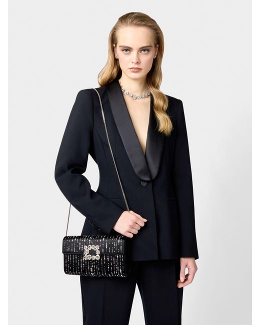 Roger Vivier Black Efflorescence Clutch