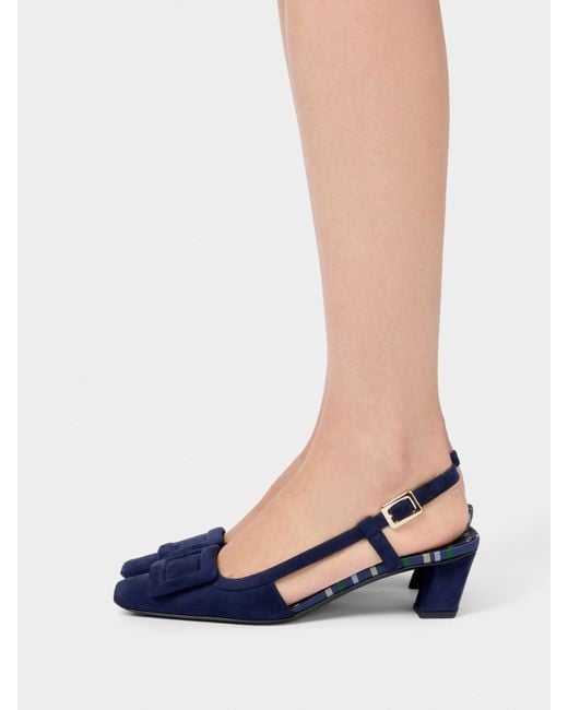 Roger Vivier Blue Belle Vivier Slingback Pumps