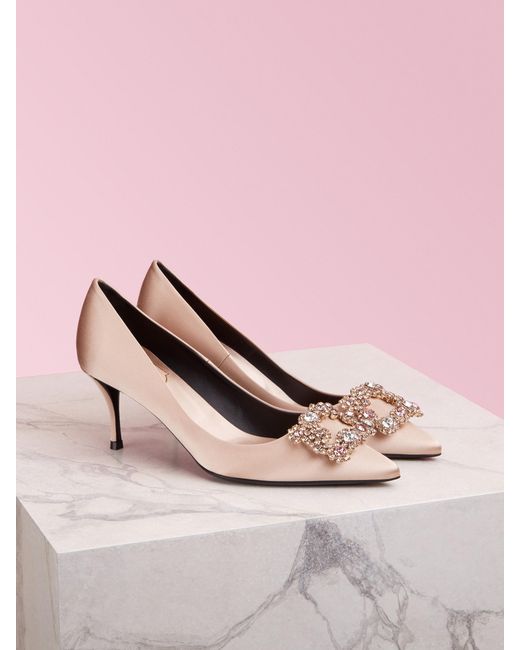 roger vivier flower strass flats