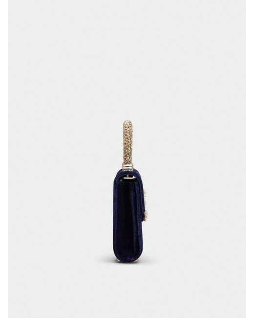 Roger Vivier Blue Jewel Efflorescence Mini Bag