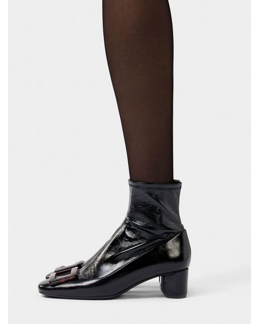 Roger Vivier Black Stretch U Look Booties