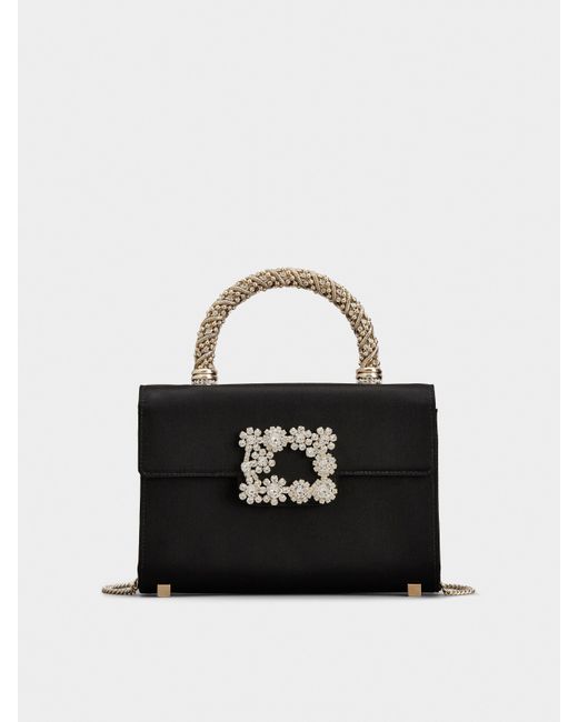 Roger Vivier Black Jewel Efflorescence Mini Bag