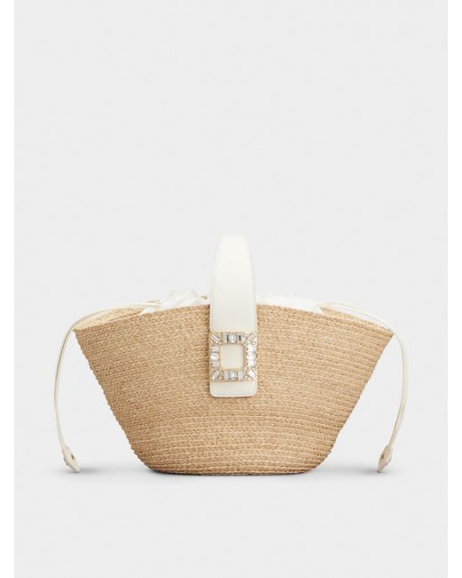 Roger Vivier Natural Viv' Skate Shopping Bag