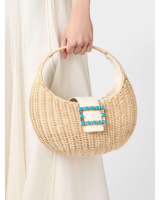 Roger Vivier Natural Belle Vivier Hobo Bag
