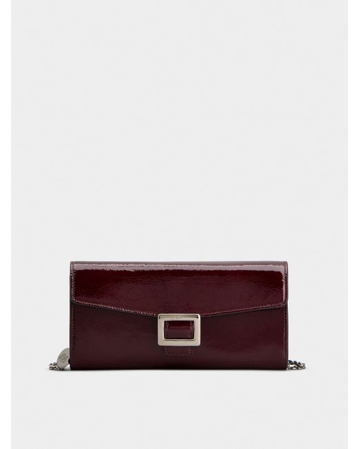 Roger Vivier Purple Belle Vivier Wallet On Chain