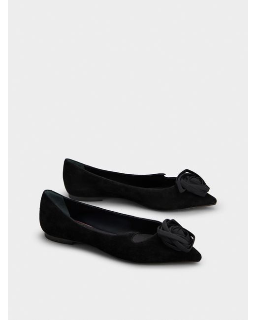 Roger Vivier White Rose Vivier Ballerinas