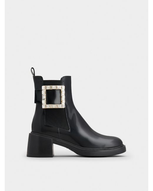 Roger Vivier Black Viv' Rangers Chelsea Booties