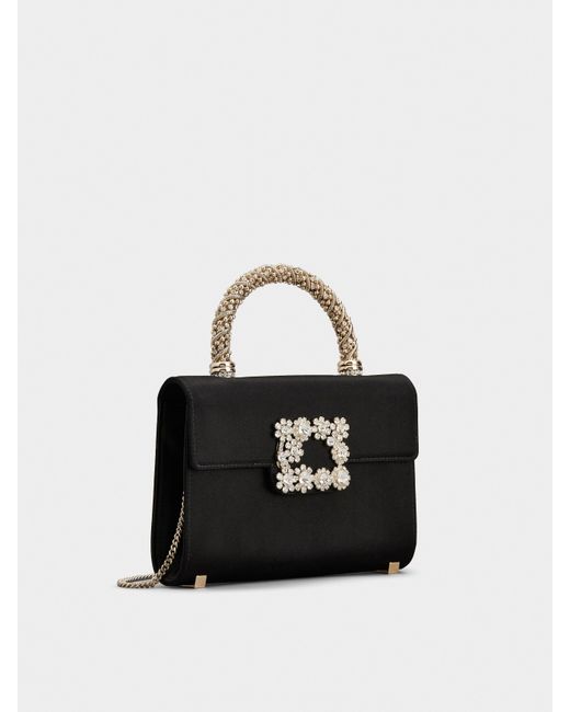 Roger Vivier Black Jewel Efflorescence Mini Bag