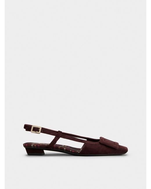 Roger Vivier White Belle Vivier Slingback Ballerinas