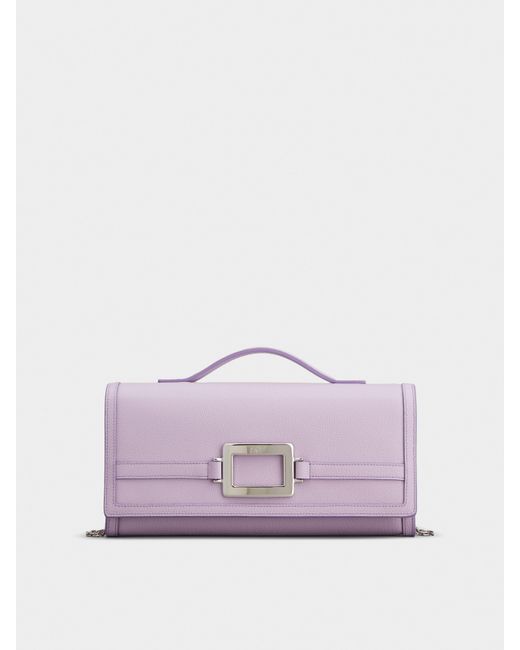 Roger Vivier Purple Belle Vivier Clutch