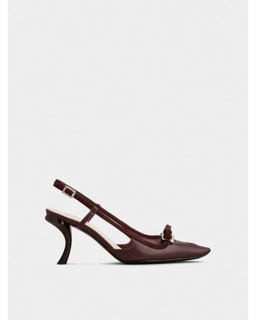 Roger Vivier Red Virgule Slingback Pumps