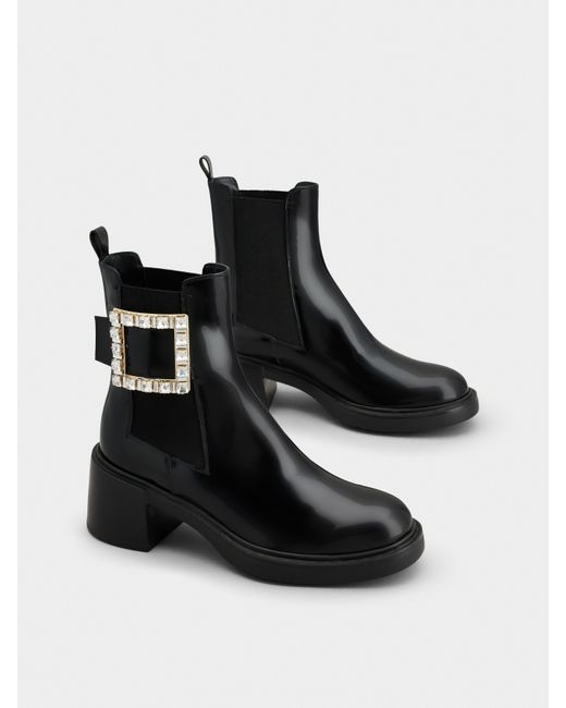 Roger Vivier Black Viv' Rangers Chelsea Booties
