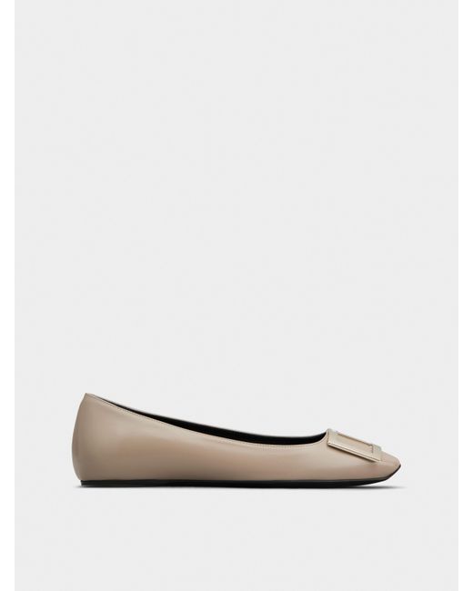 Roger Vivier White Trompette Ballerinas