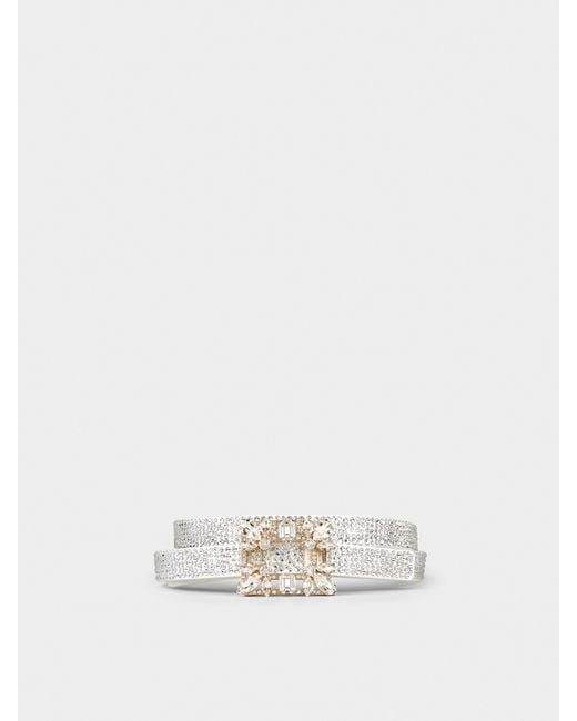 Roger Vivier White Broche Vivier Belt