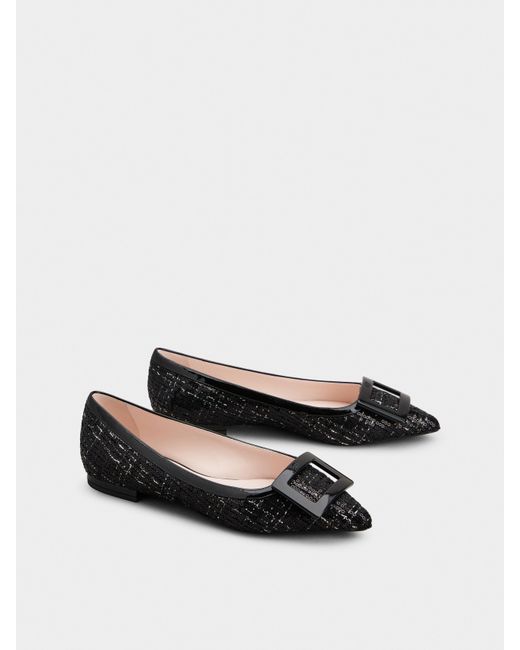 Roger Vivier Black Gommettine Ballerinas With Sequins