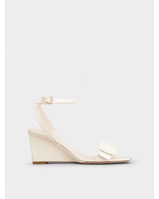 Roger Vivier Natural Belle Vivier Wedge Sandals