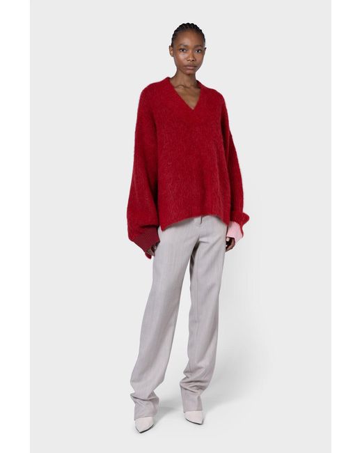 Roksanda Red Tehla Knit Top