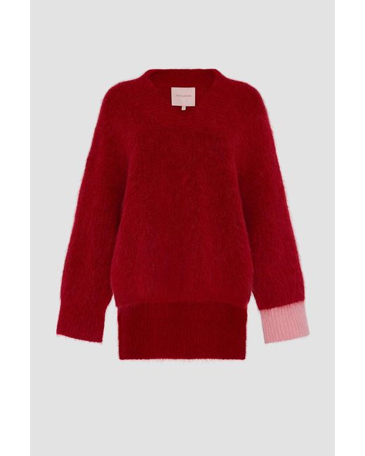 Roksanda Red Tehla Knit Top
